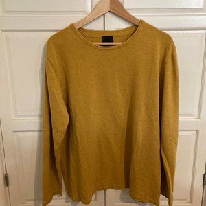 H&M Mens Long sleeve Shirt  - Mustard Yellow - Size XL